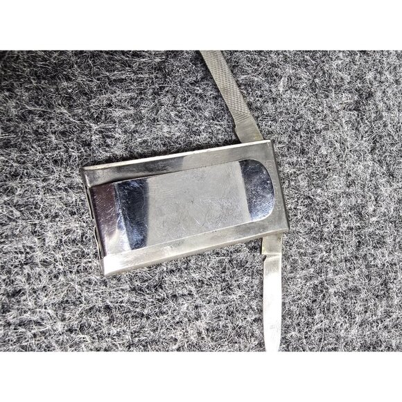 Vintage Barlow B60 Thermaclad Windows Malta Metal Advertising Money Clip - Picture 4 of 5